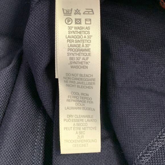 PAUL SMITH Size L Navy Multi Color Contrast Trim Cotton Short Sleeve Polo - Picture 8 of 9